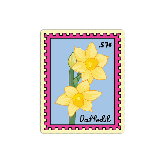 Daffodil Stamp - Flower Stamp Stickers