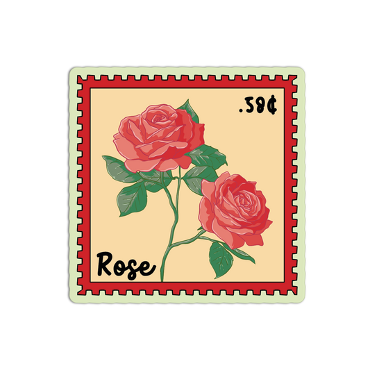 Rose Stamp - Flower Stamp Stickers