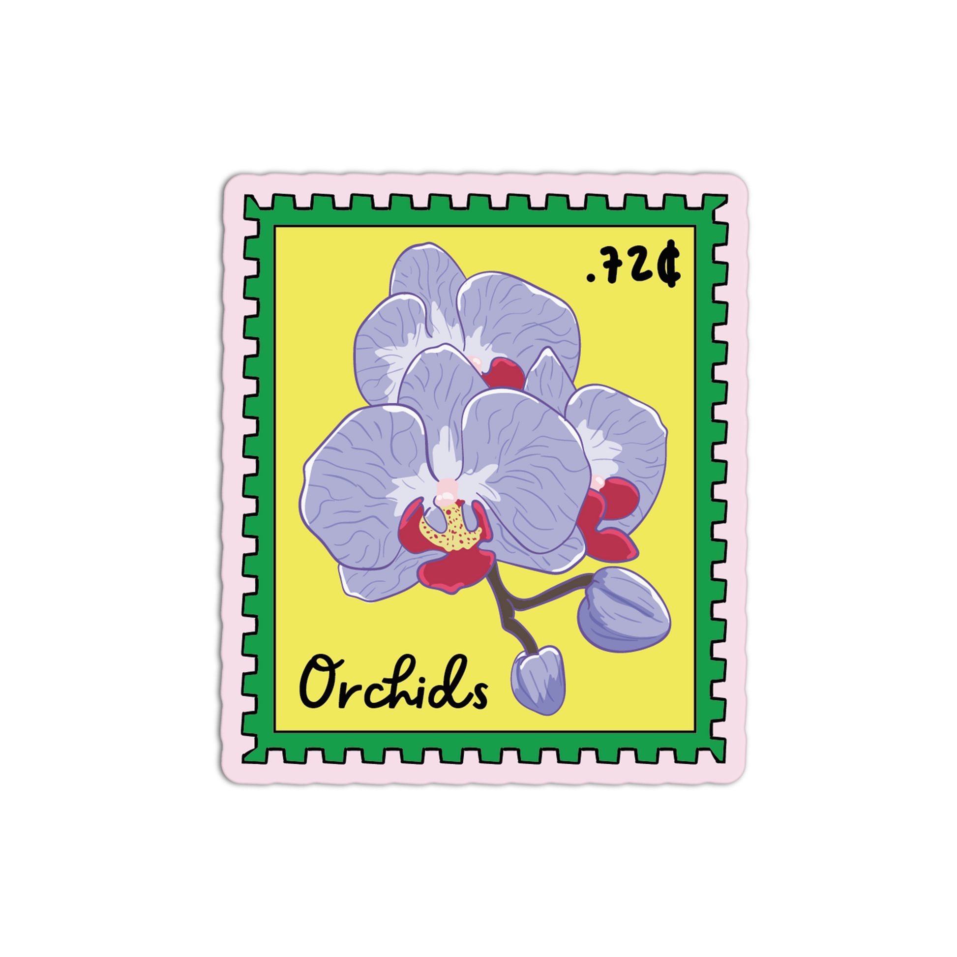 Orchids Stamp - Flower Stamp Stickers - The Stkr Store