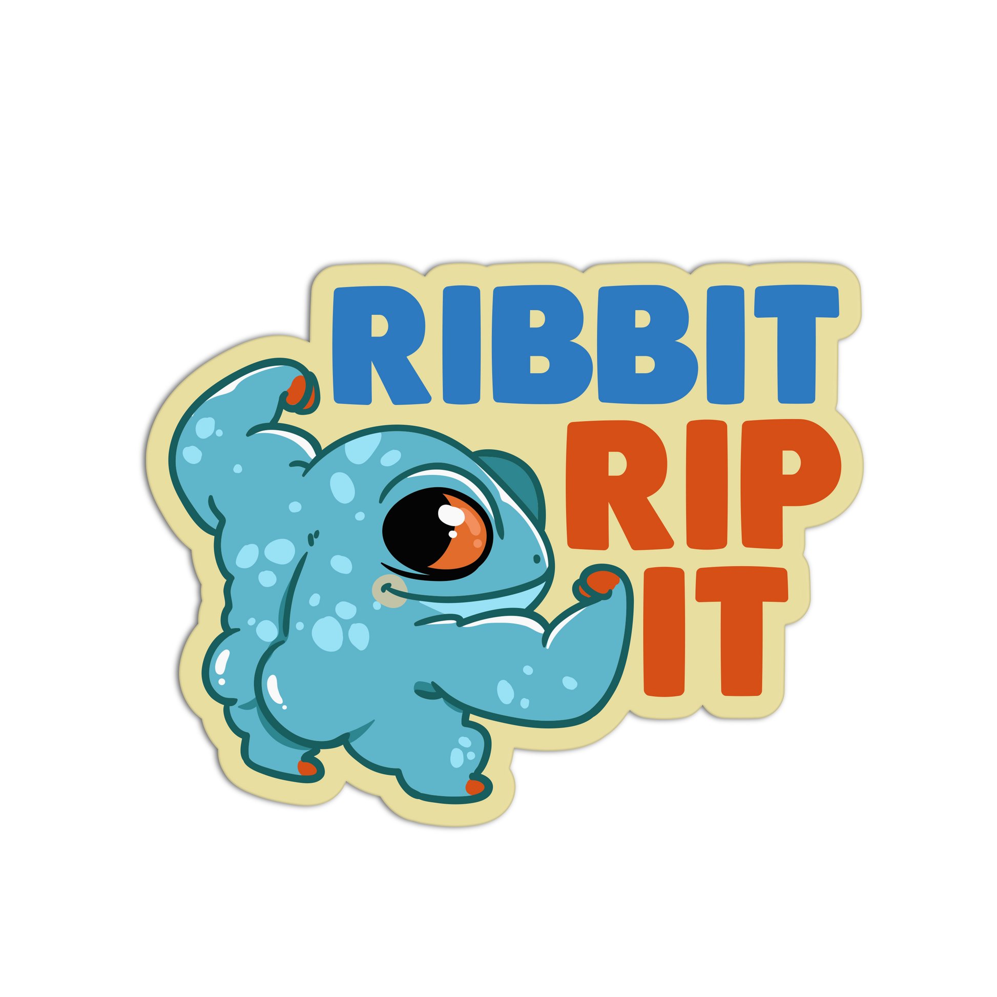 Ribbit Rip It - Froggy Vinyl Sticker | The Stkr Store
