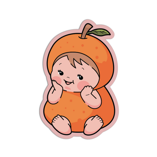 Sweet Orange Fruit Babies Sticker
