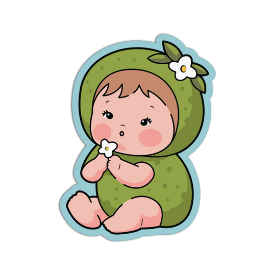 Flower Lime Fruit Babies Sticker