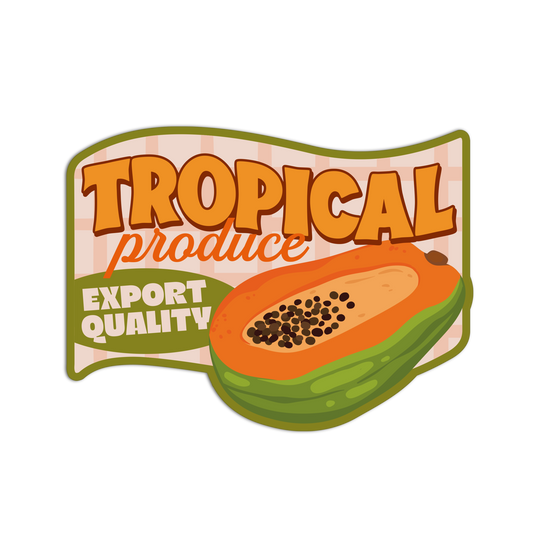 Papaya – Fruit Label Sticker