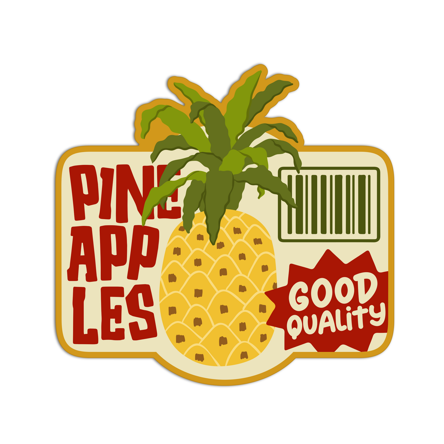 Pineapple – Fruit Label Sticker