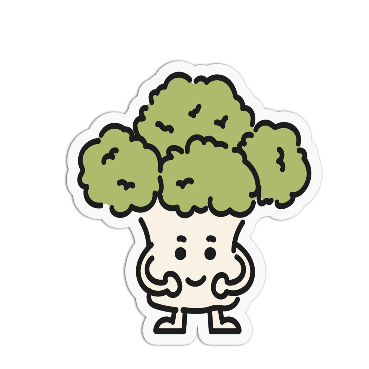 Happy Broccoli Florets Fruits And Veggies Sticker