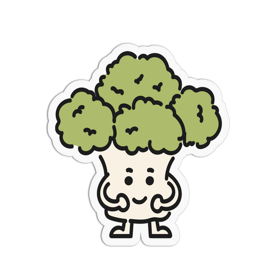 Happy Broccoli Florets Fruits And Veggies Sticker