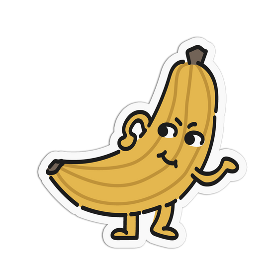 Sassy Banana Fruit Fruits And Veggies Sticker