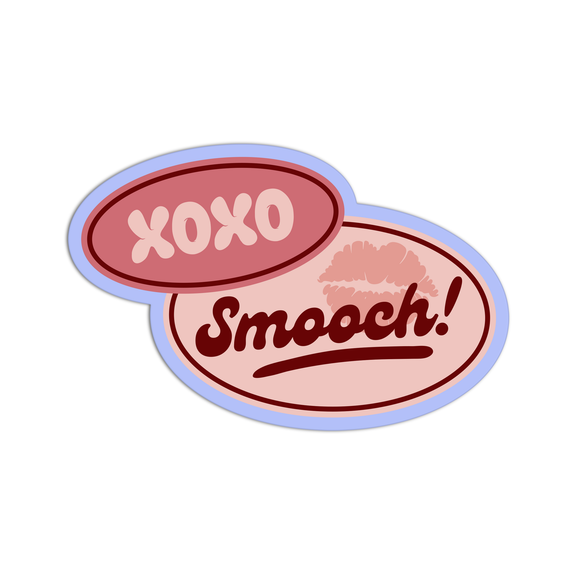 XOXO Smooch! Bubble Galentine's Sticker - The Stkr Store