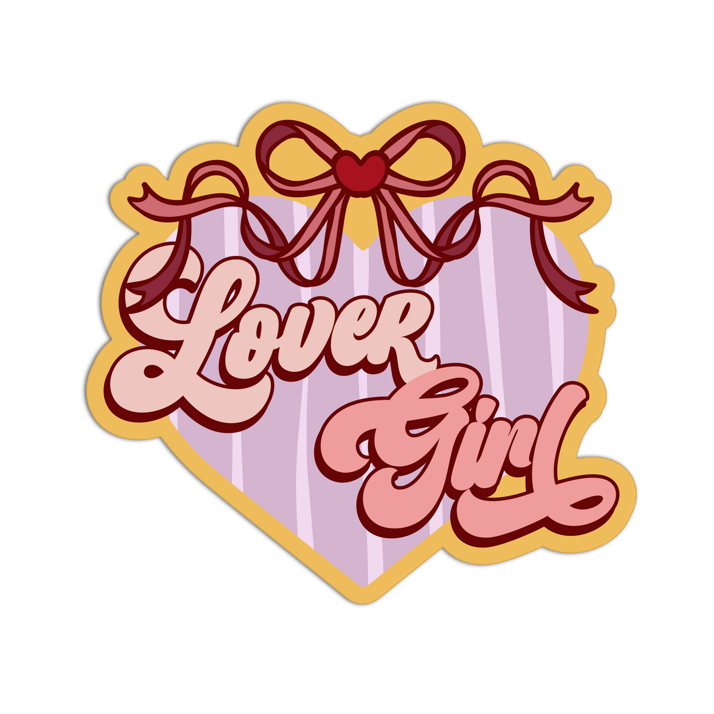 Lover Girl Heart Galentine's Sticker
