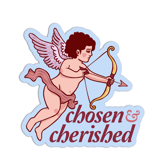 Chosen & Cherished Galentine's Sticker - The Stkr Store