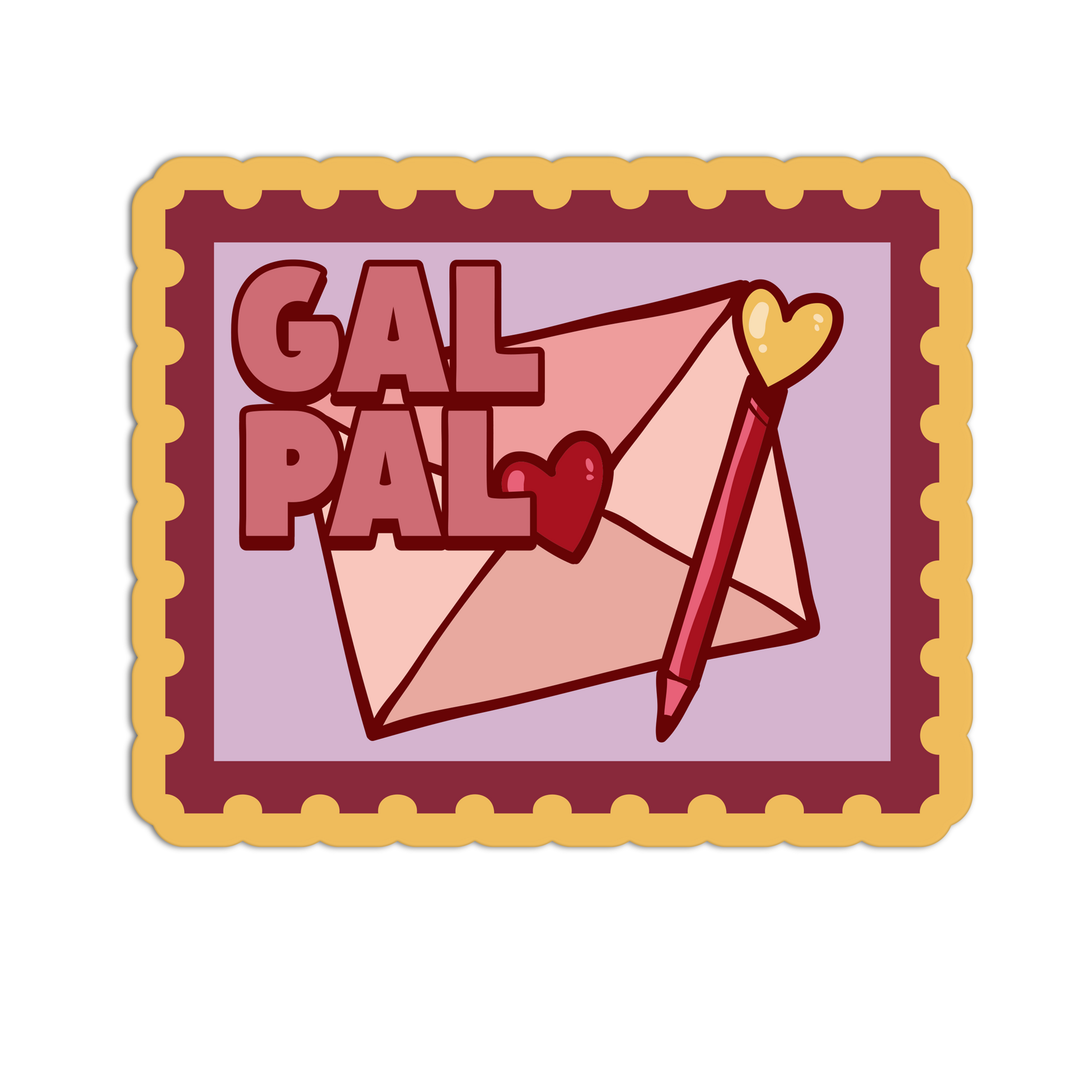 Pen Pal Gal Pal Galentine's Sticker - The Stkr Store