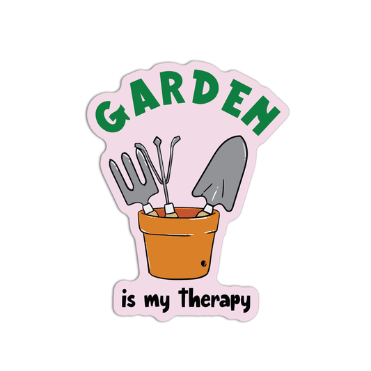 Garden Is My Therapy Gardening Stickers