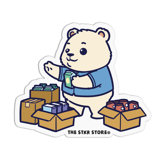 Stock Inventory Bear - Shopping Bears Sticker