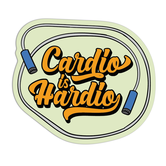 Cardio Is Hardio Gym Stickers