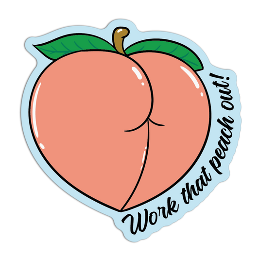 Work That Peach Out! Gym Stickers