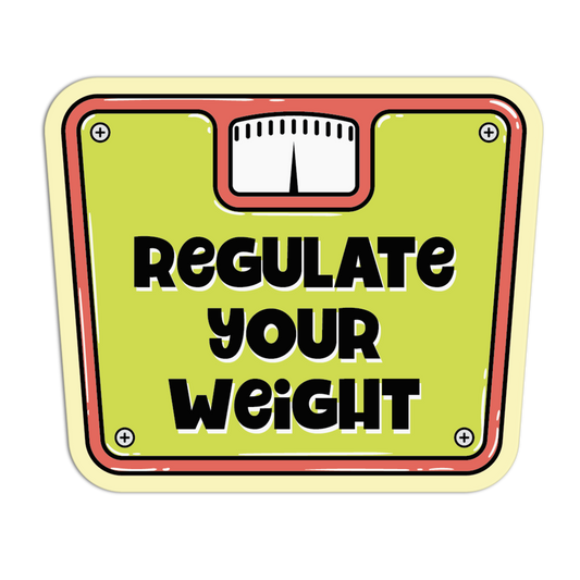 Regulate Your Weight Gym Stickers