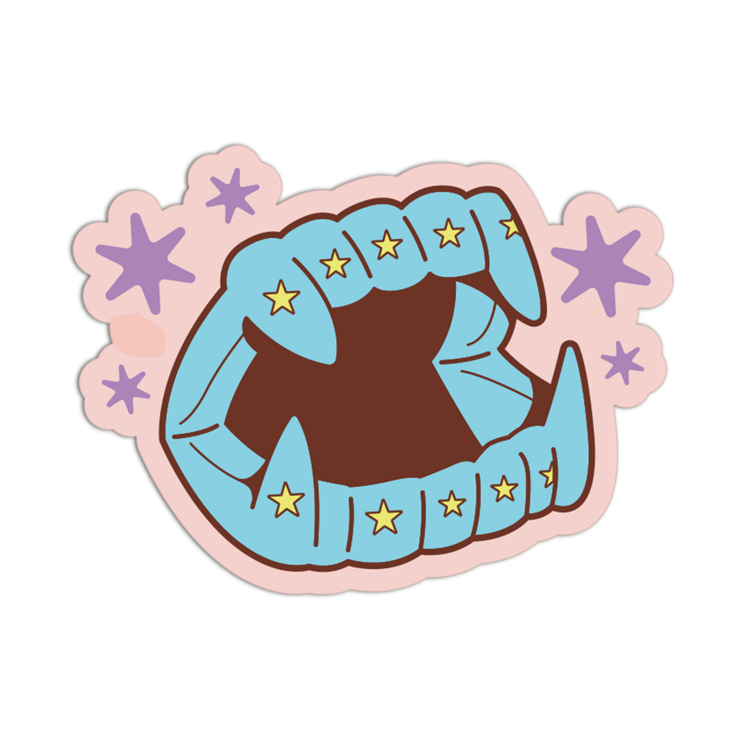 Vampire Fangs Halloween Theme Sticker
