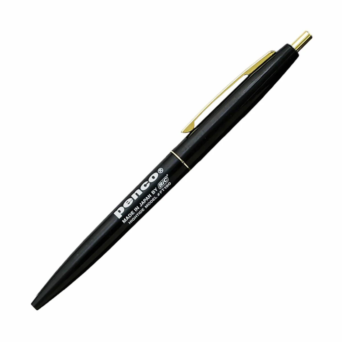 black penco pen with gold hardware