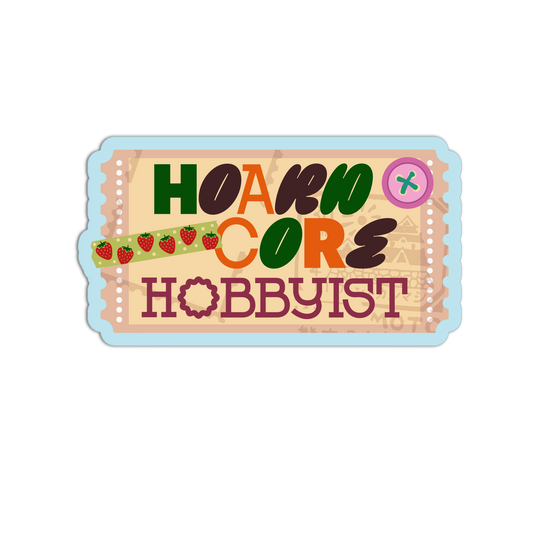Hoard Core Hobbyist - Hippie Journal Sticker - The Stkr Store