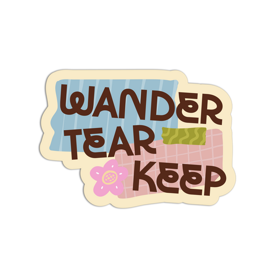 Wander Tear Keep - Hippie Journal Sticker - The Stkr Store