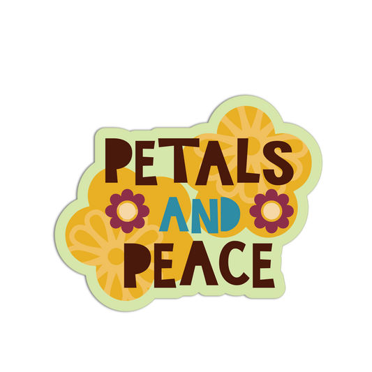 Petals And Peace - Hippie Journal Sticker - The Stkr Store