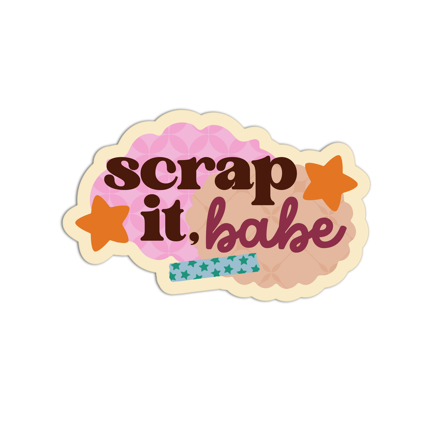 Scrap It, Babe - Hippie Journal Sticker - The Stkr Store