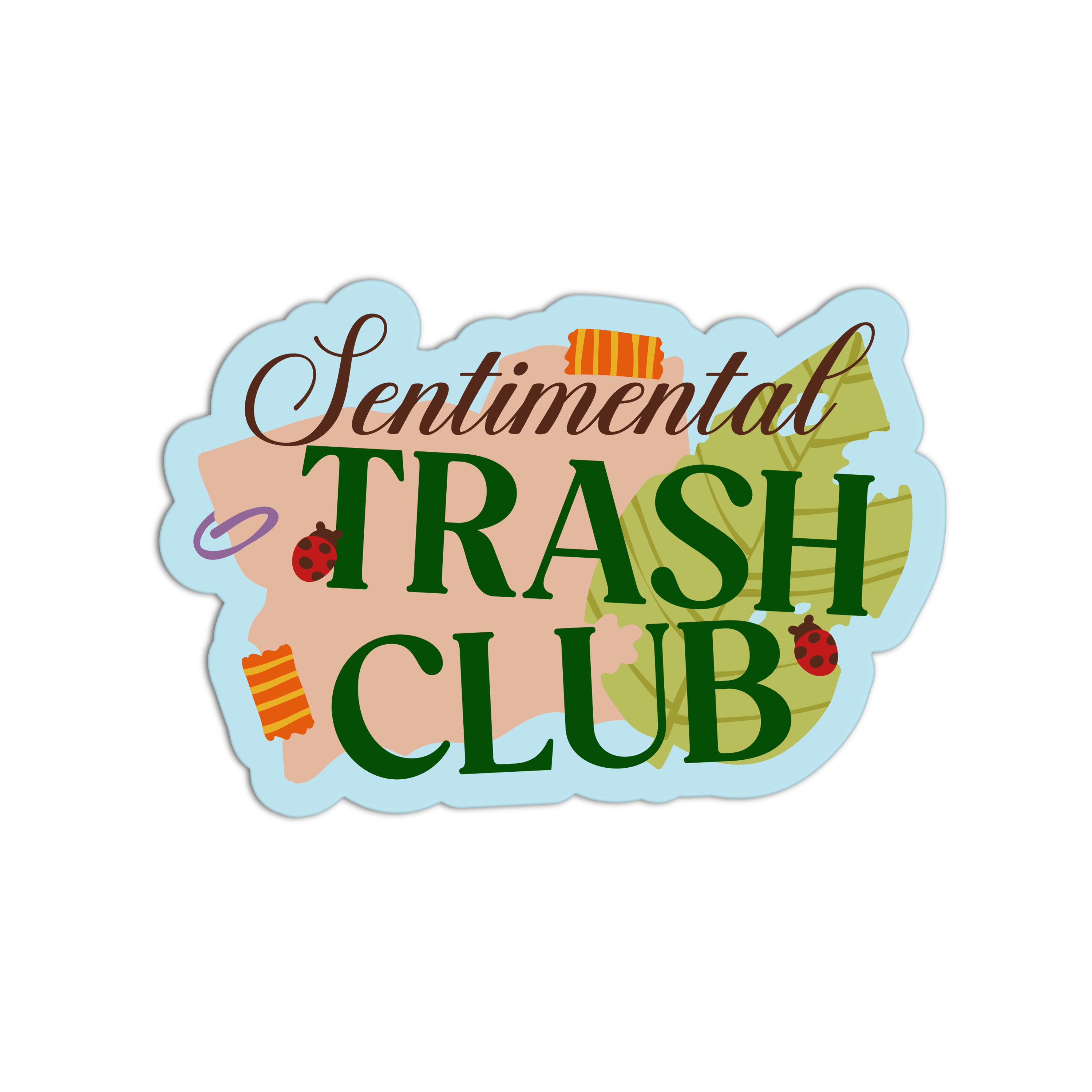 Sentimental Garbage Merch Sentimental Trash Club- Hippie Journal Sticker – The Stkr Store