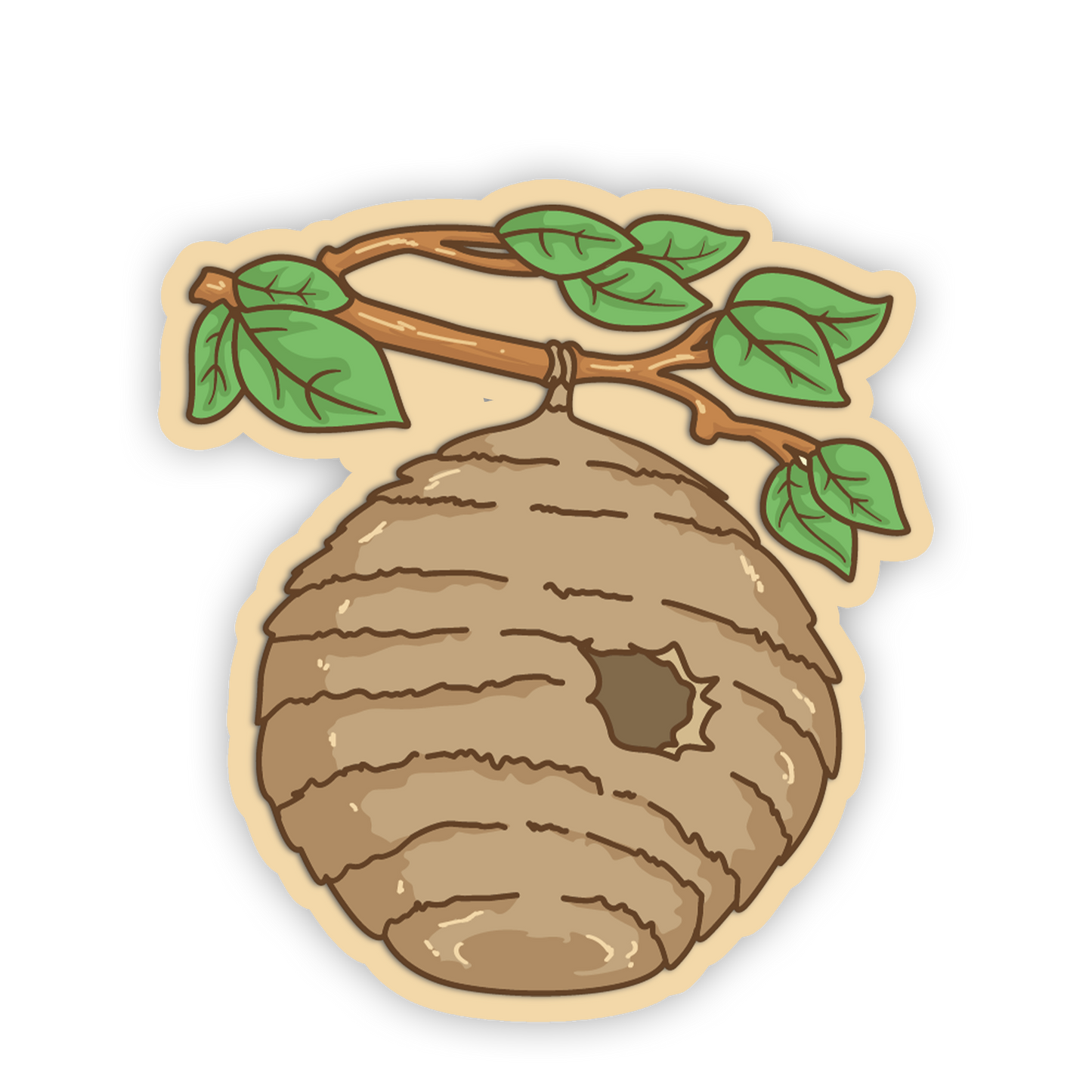 Wild Tree Beehive - Cute Honey Series Sticker - The Stkr Store