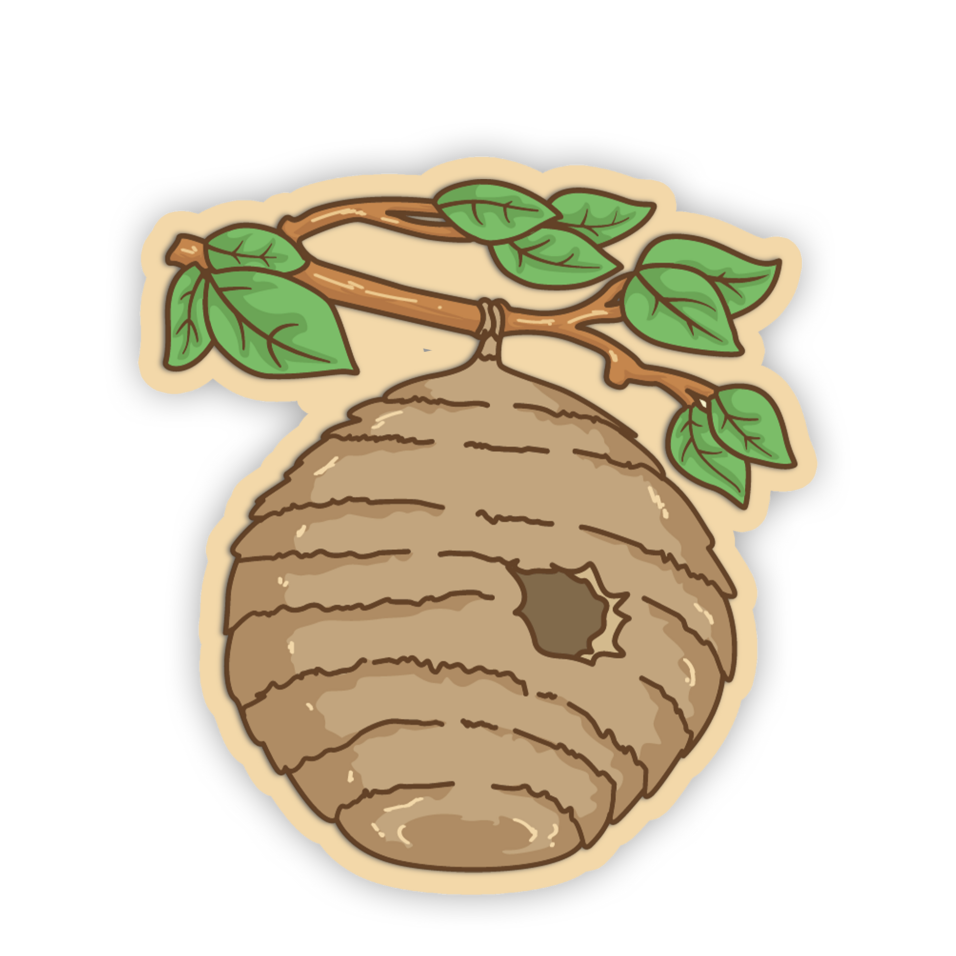 Wild Tree Beehive - Cute Honey Series Sticker - The Stkr Store