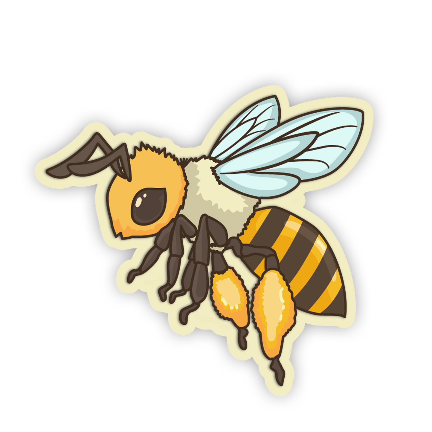 Pollen Collector Bee - Cute Honey Series Sticker - The Stkr Store