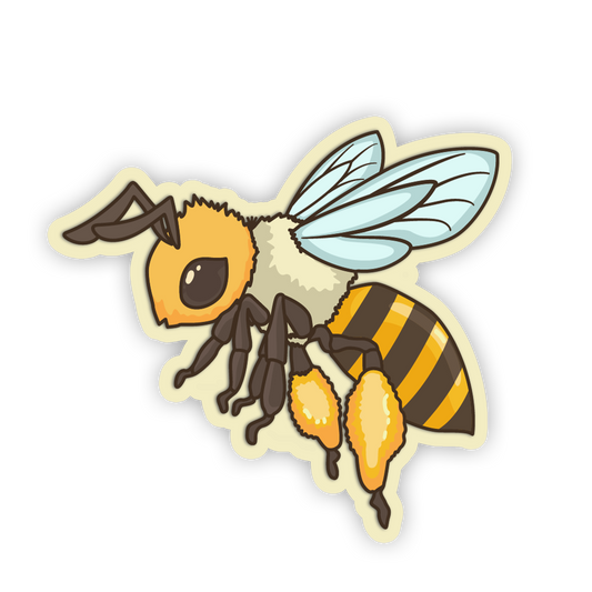 Pollen Collector Bee - Cute Honey Series Sticker - The Stkr Store