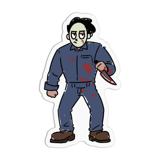 Stoic Slasher Horror Movies Sticker - The Stkr Store