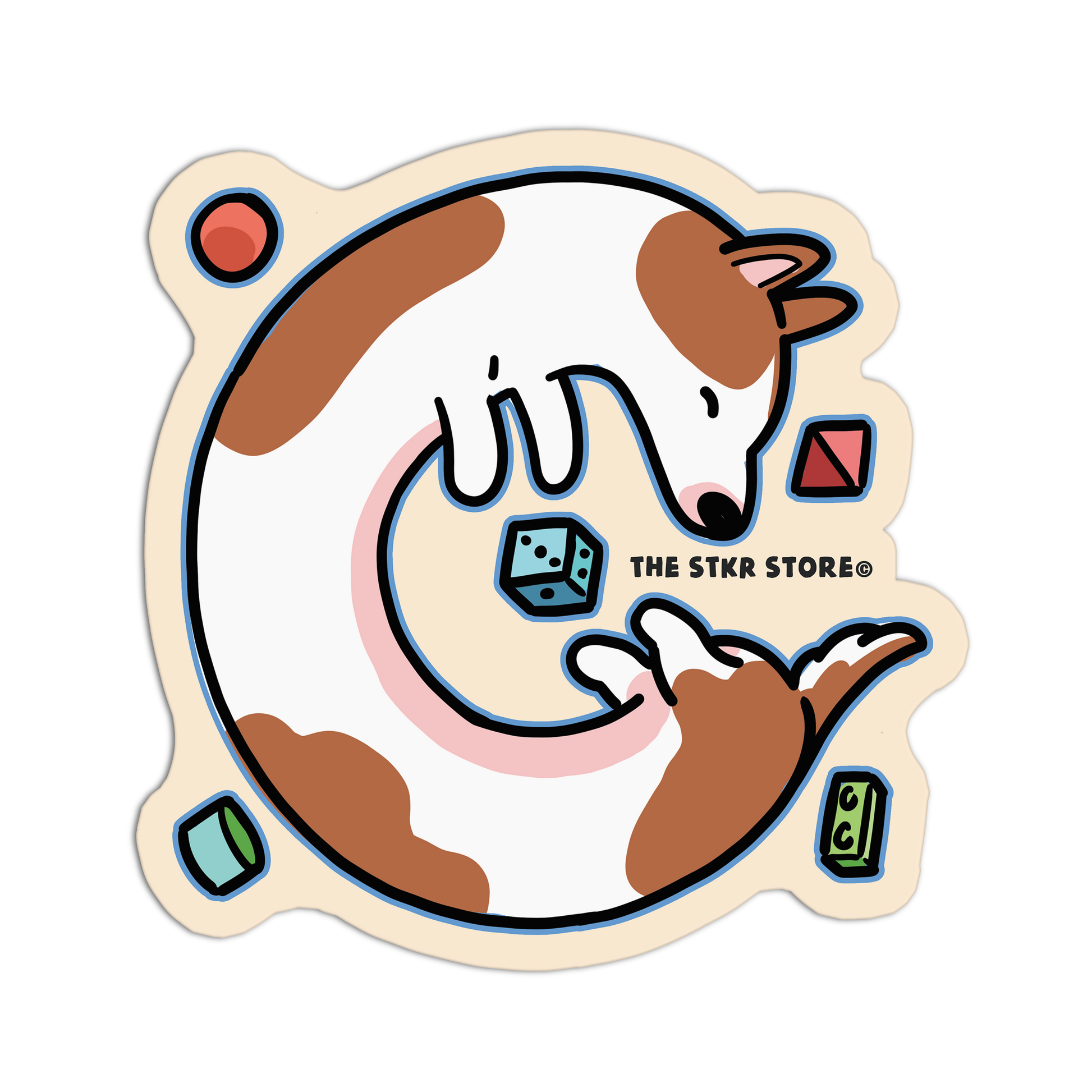 G-Shape Gamer Dog - Hot Dog Stickers - The Stkr Store
