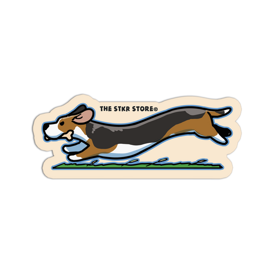 Long Beagle Run - Hot Dog Stickers - The Stkr Store