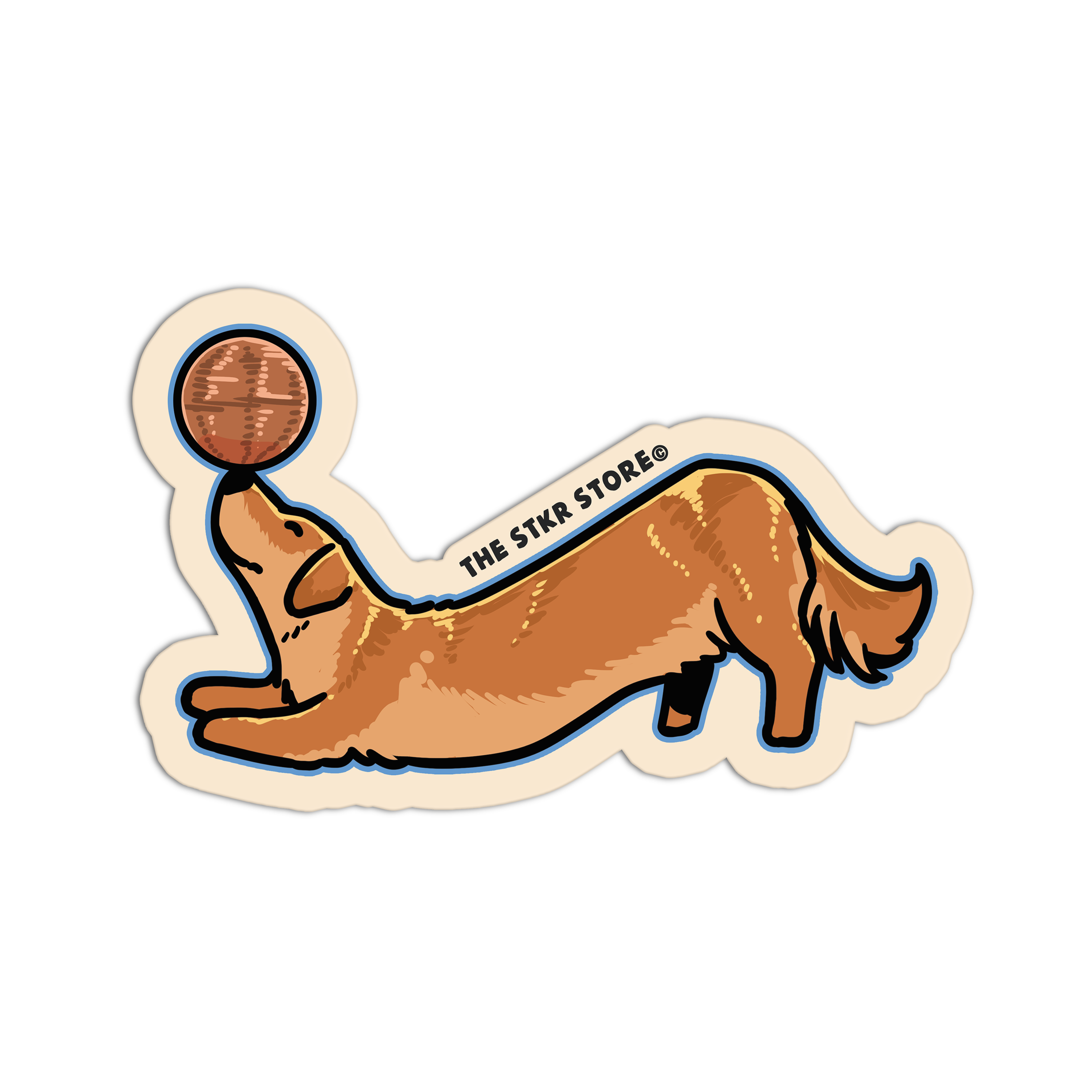 Golden Retriever Balance - Hot Dog Stickers – The Stkr Store