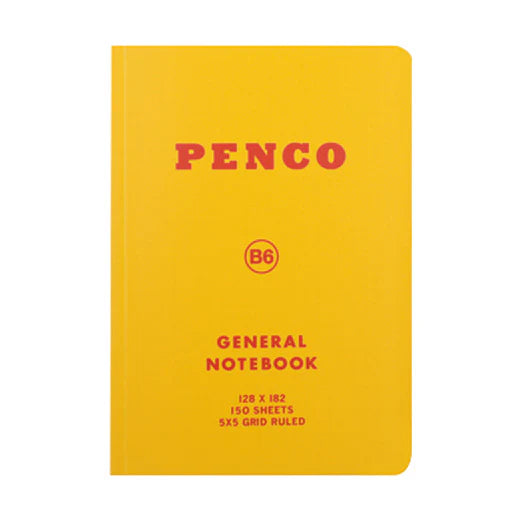 Penco Soft Cover Notebook Grid B6 Yellow - The Stkr Store