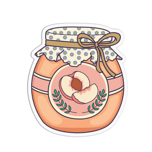 Harvest Peach Preserve - Jam Jar Series Stickers