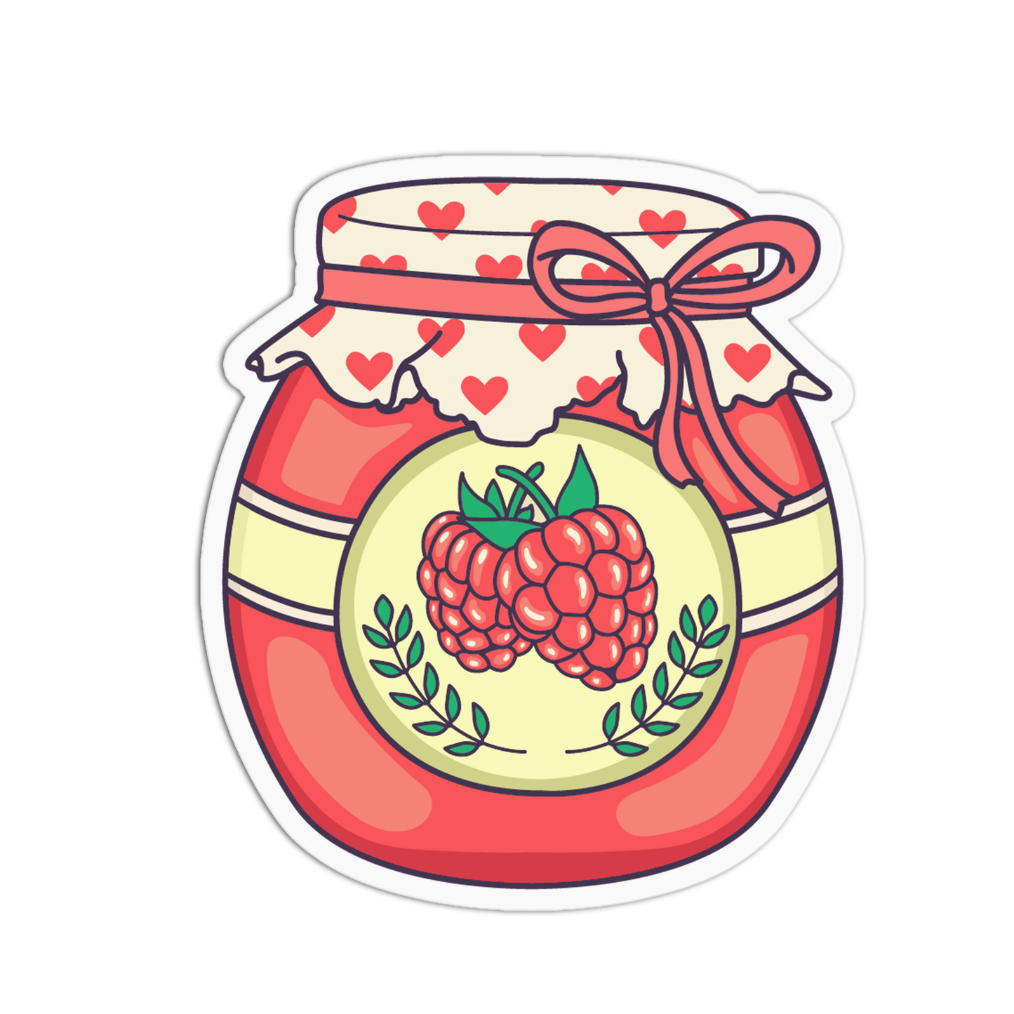 Sweet Raspberry Preserve - Jam Jar Series Stickers