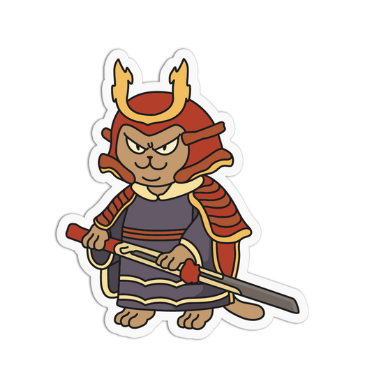 Samurai Armor - Japanese Cat Sticker
