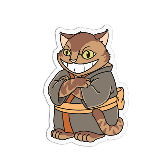 Grinning Robe - Japanese Cat Sticker
