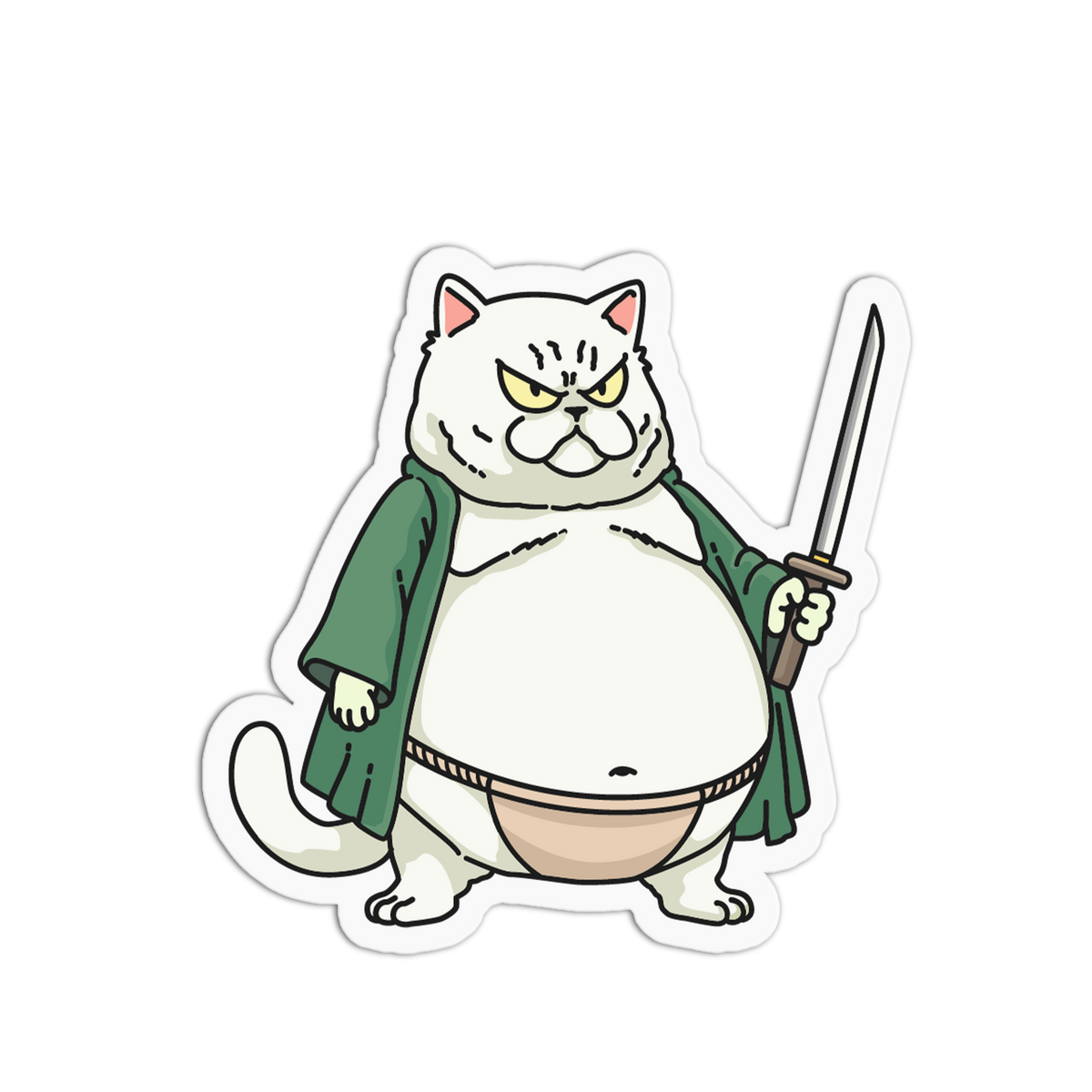 Sumo Fighter - Japanese Cat Sticker