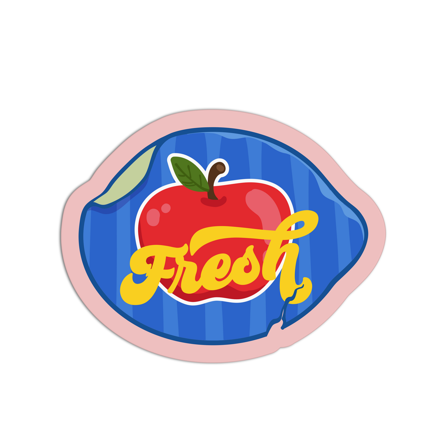Fresh Apple Label Junk Sticker
