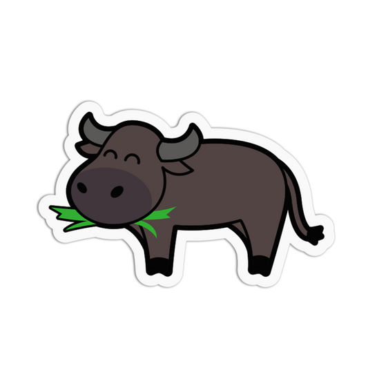 Grassy Snack Life Chill Carabao Sticker