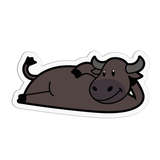 Side-Lying Sassy Life Chill Carabao Sticker