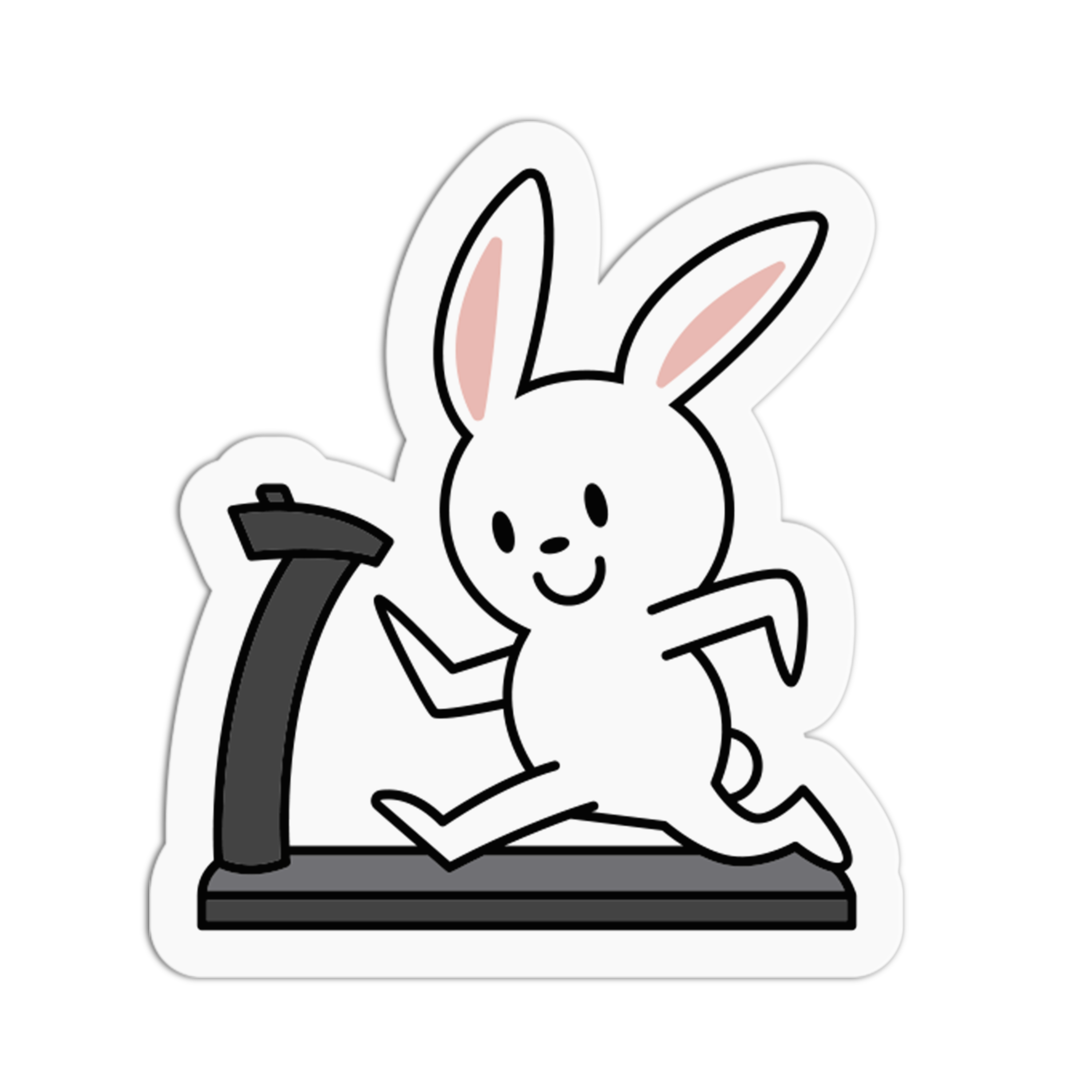 Treadmill Jogging Dreamy Bunny Sticker – The Stkr Store