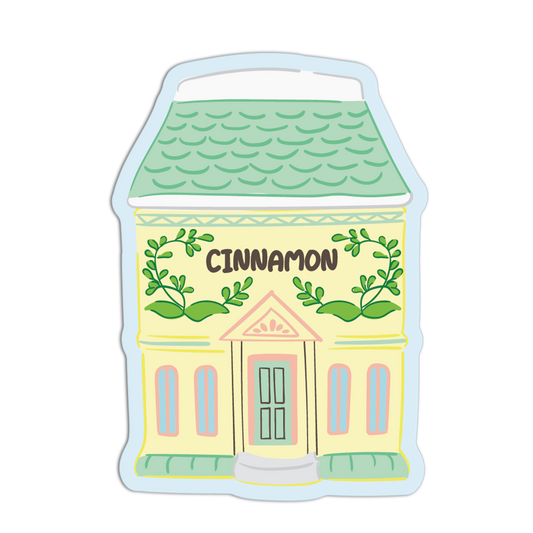 Cinnamon Spice Jar House Textured Stickers