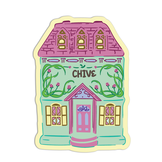 Chive Spice Jar House Textured Stickers