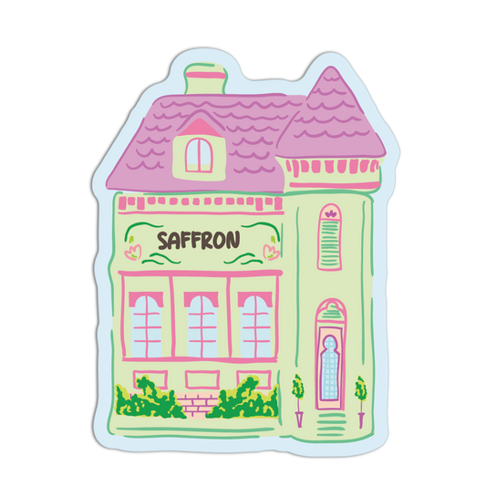 Saffron Spice Jar House Textured Stickers