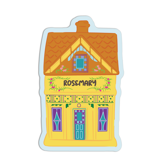 Rosemary Spice Jar House Textured Stickers