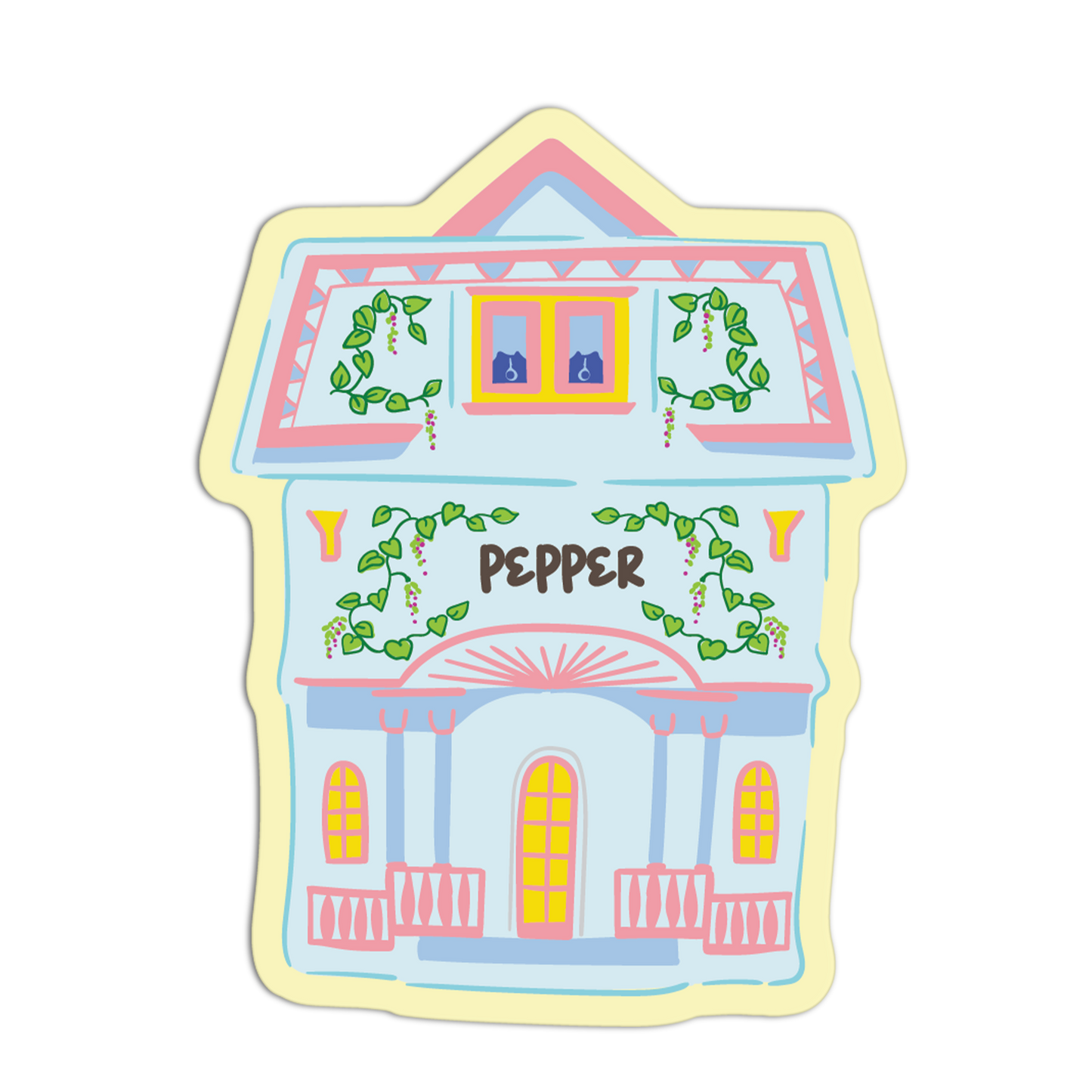 Pepper Spice Jar House Textured Stickers